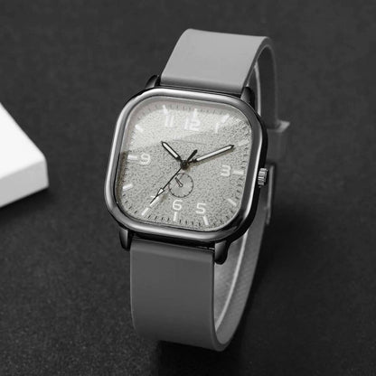 1/2/3PCS Fashion Square Women Watches Casual Silicone Strap Quartz Watches Sports Wristwatch For Men Women Students?Without Box?