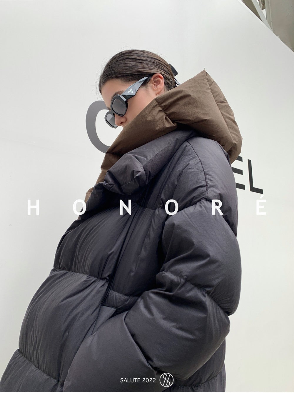 Janveny Fluffy White Duck Down Jacket Women Winter Thickness Warm Long Puffer Coat Hooded Female Fashion Fake Two-piece Parkas