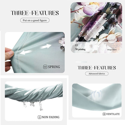 2024 New Women's Dresses Graphic Print Elegant & Beautiful Midi Dresses Plus Siz