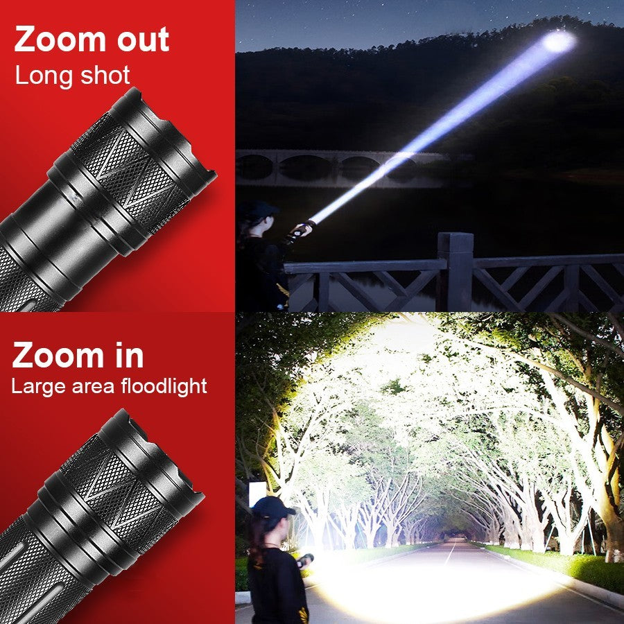 2025 New 15000mAh White Laser Flashlights 990000LM Ultra Powerful Flashlight Zoom USB Rechargeable Lantern Outdoor Camping Torch
