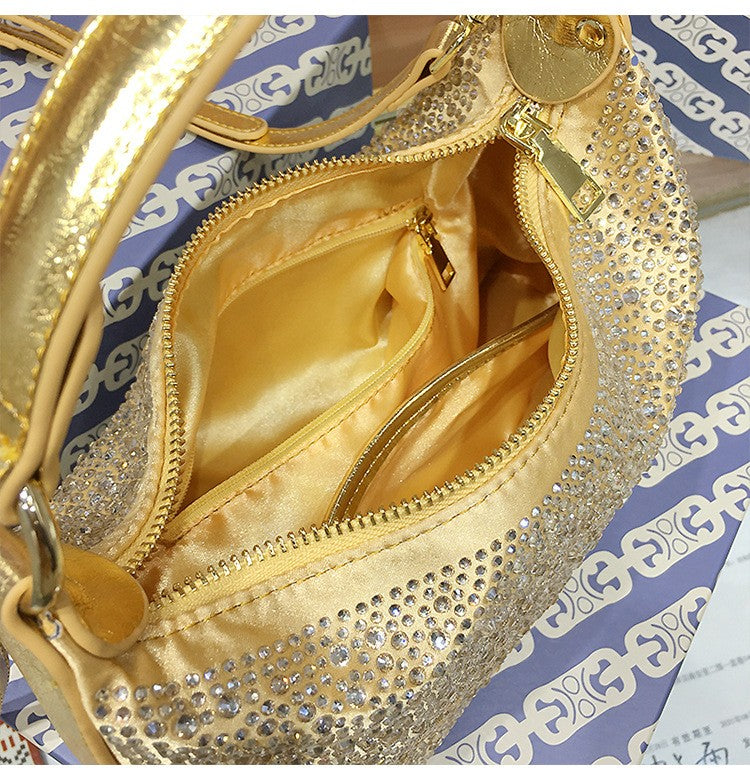 Women Evening Bag 2025 New Shiny Rhinestone Women's Shoulder Bag Fashion Luxury Dinner Party Handbag Female Crossbody Bags