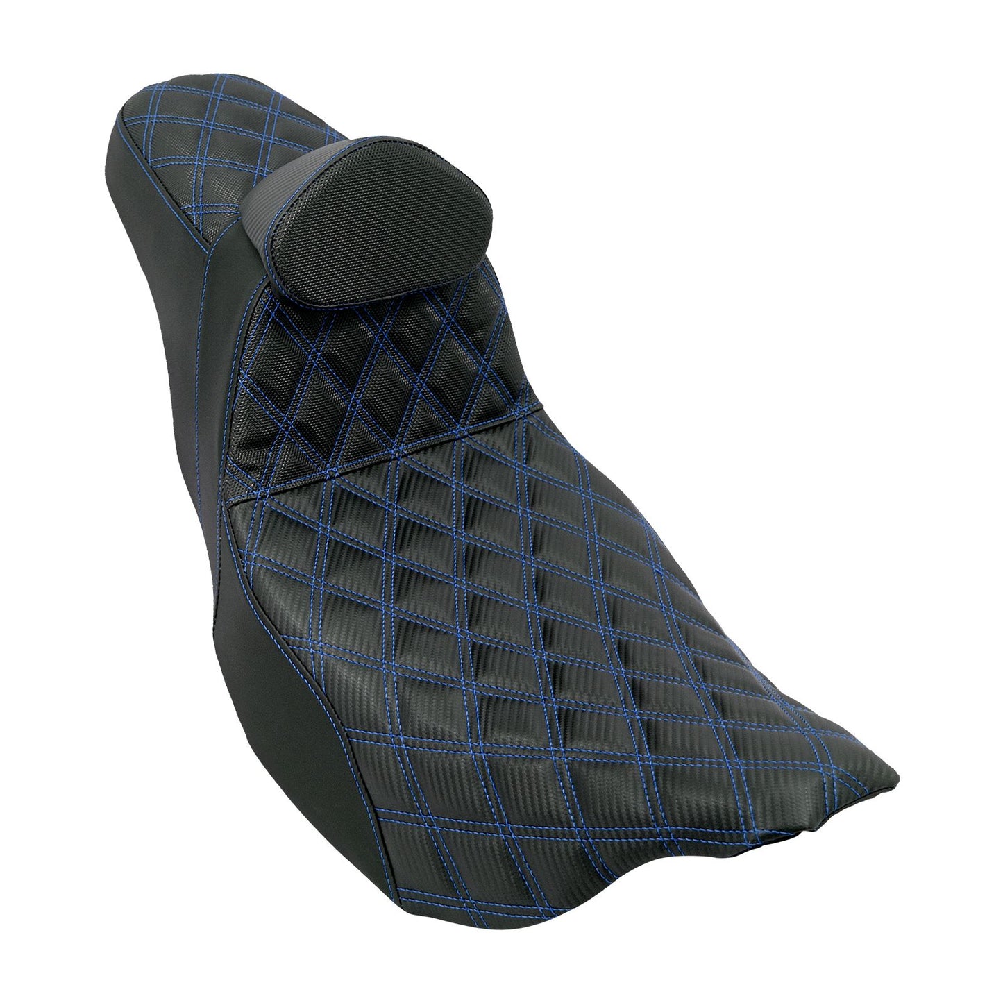 Almofada de Assento Duplo Dianteiro para Piloto Traseiro para Passageiro de Moto com Encosto para Harley Touring Road King FLTRX FLHTK Ultra 09-2023