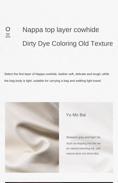 Songmont Genuine Leather Mini Bucket Bag Adjustable Drawstring Multi Straps White Black Blue Casual Chic Crossbody Bag Oversized