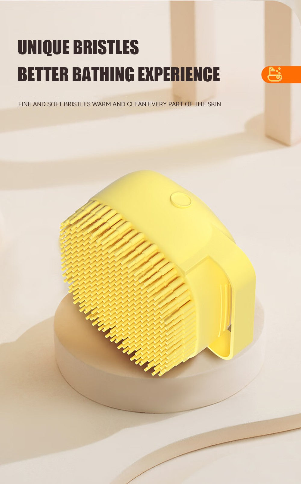 Escova de Banho para Cães Escova de Massagem para Animais de Estimação Dispensador de Shampoo Escova de Silicone Macio Cerdas de Borracha para Cães e Gatos Ferramenta de Banho e Higiene
