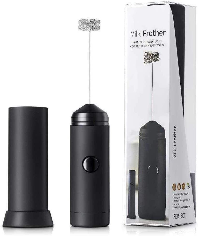 Espumador de Leite Elétrico Multifuncional Potente Batedor de Ovo de Mola Dupla Misturador de Leite Doméstico Ferramenta de Cozinha para Café Latte Cappuccino
