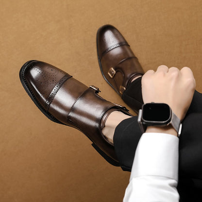 2024 New Men Formal Italian Brand Business Shoes Men Brogue Shoes Oxford Leather Coiffeur Wedding Dress Elegant Shoes for Men