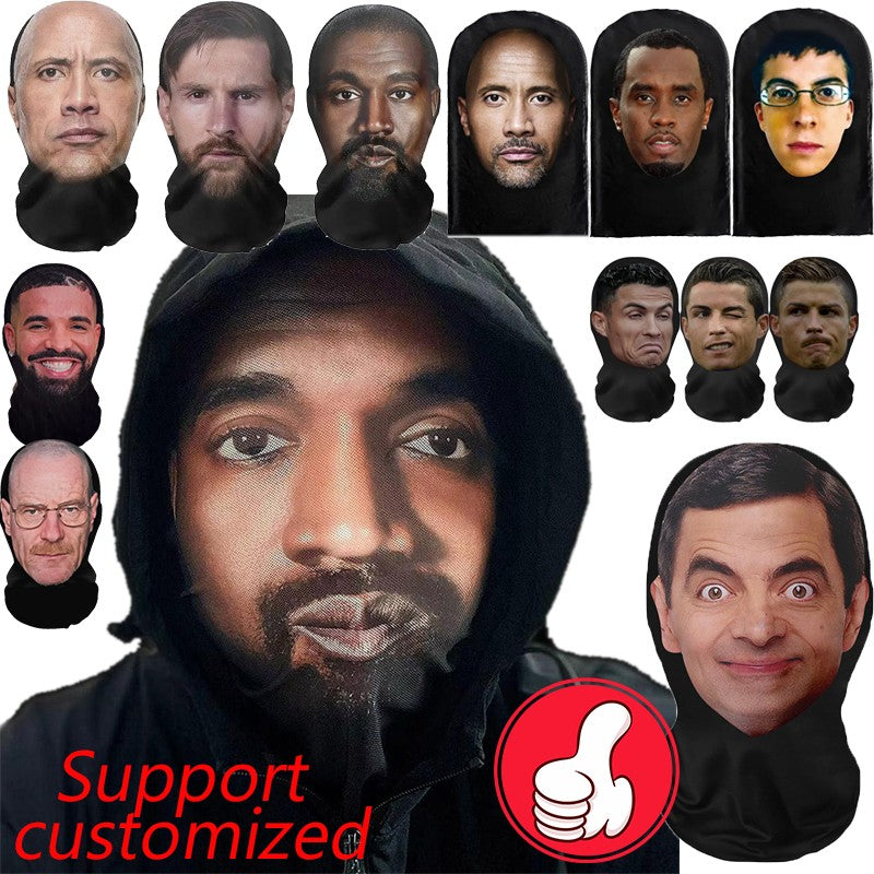 2026 NEW Interesting 3D Printed Funny Full Face Mask Celebrity Realistic Face Mask Party Cosplay Props Halloween