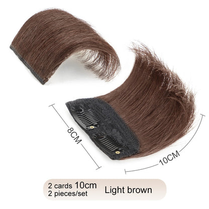 2 peças/conjunto de preenchimento capilar sintético, extensões de cabelo, peça de abertura e de reposição para topo, artefato de reposição