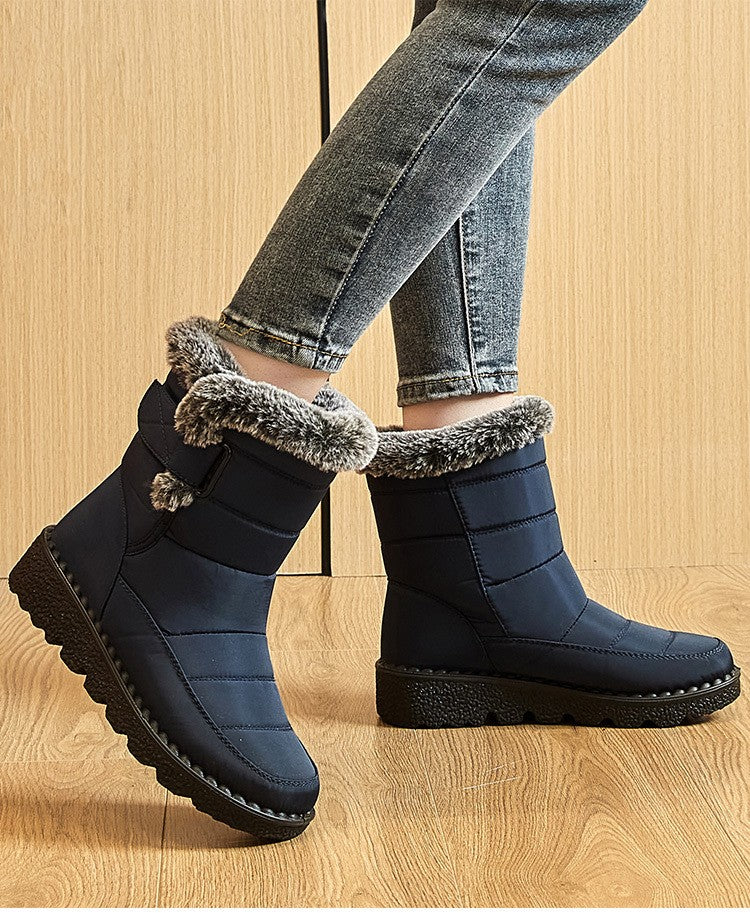 Boots Woman Fashion Winter Boots Women Winter Shoes Women's Snow Boots With Fur Super Warm Footwear Low Heels Middle Botas Mujer