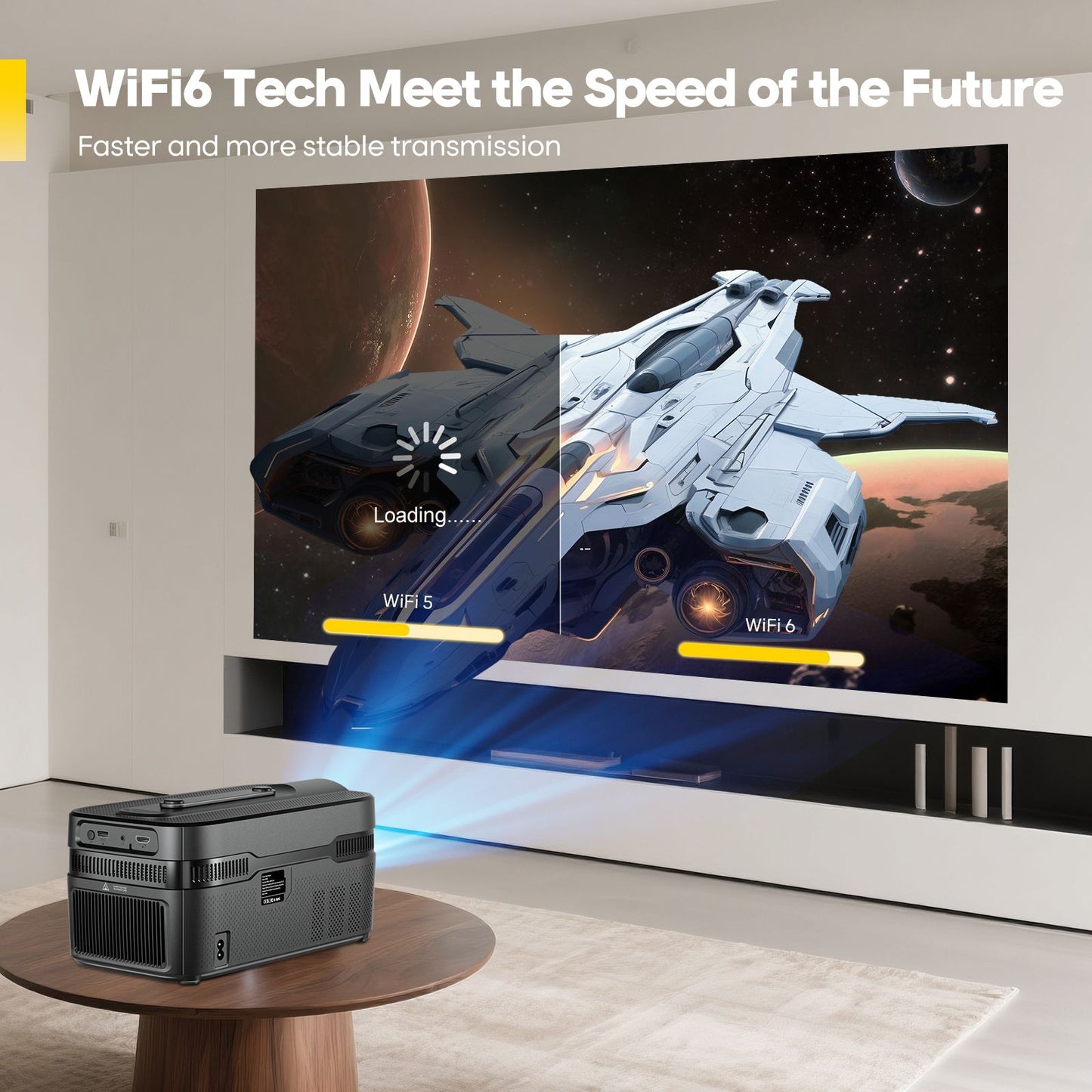 Magcubic Auto Focus HY450C Ultra Short Throw Projector With Auto Offset 1080P 8K HD 900 ANSI WiFi6 BT5.4 Allwinner H716 Voice