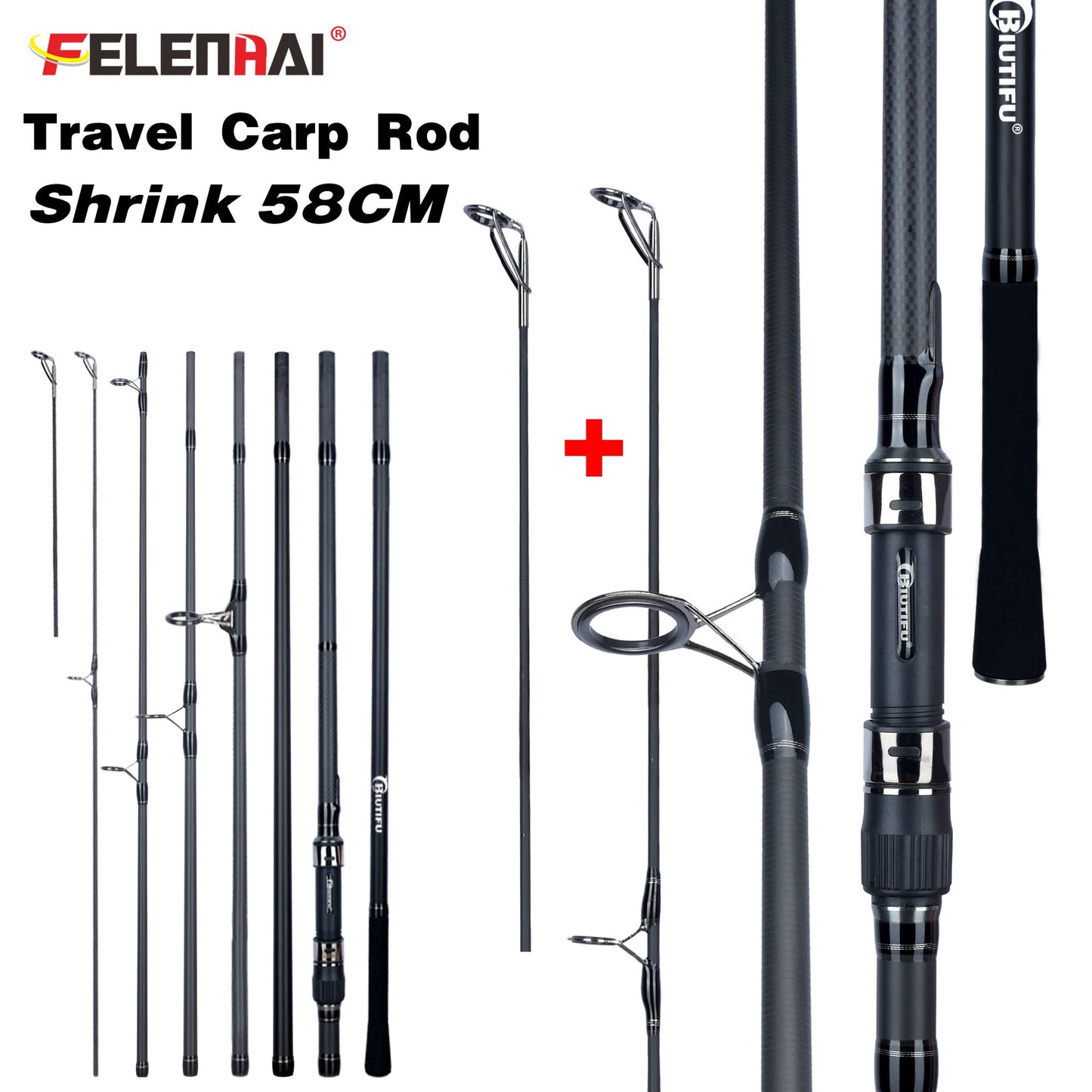 Vara de pesca FELENHAI Traveller Carp Feeder 4.2m 3.6m 3.0m Fibra de Carbono 3.5lb Pesca de surfcasting dura para Spinning Lure