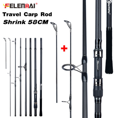 Vara de pesca FELENHAI Traveller Carp Feeder 4.2m 3.6m 3.0m Fibra de Carbono 3.5lb Pesca de surfcasting dura para Spinning Lure