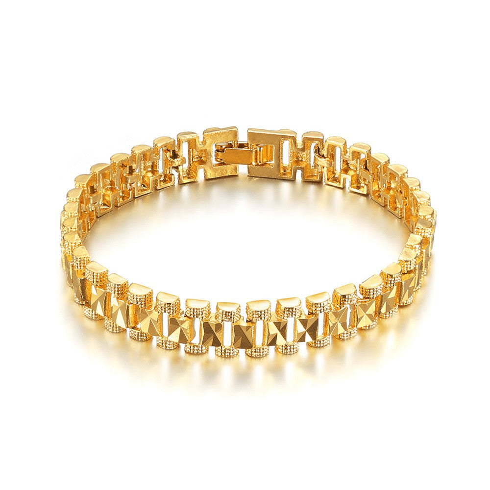 Pulseiras Masculinas de Elo Grosso Pulseira Masculina Atacado 2021 Corrente de Elo Cor Ouro Para Homens Mulheres Joias