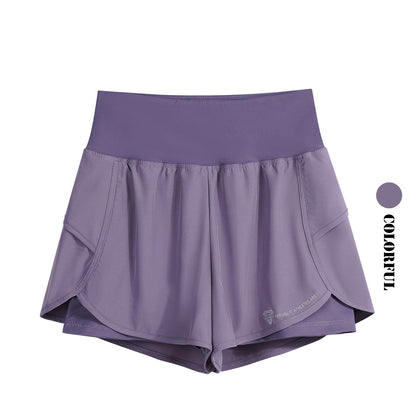 DRUR Sports Shorts Women High Waist Loose Yoga Shorts With Pocket Female Short Pants Woman's Gym Running Shorts Fitness Clothes