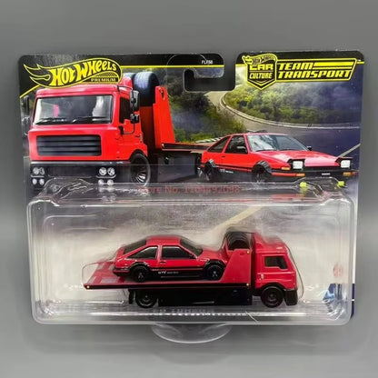 Genuine Hot Wheels Car Culture 2025 Team Transport Fleet Series Car Model 1/64 Flf56 Ferrari 250 Toyota Ae86 Alloy Model Gifts
