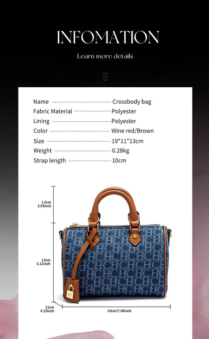 Women's Shoulder Bag 2025 New Cowboy Splicing Pillow Bag, Casual Party Women's Handbag