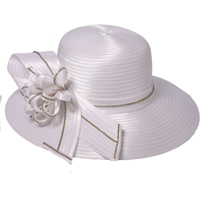 Chapéu Fedora Feminino Elegante Preto Vestido Formal Senhora Igreja Coquetel Chá Festa Chapéus Derby para Mulheres Laço Flor Aba Larga Chapéus Cloche