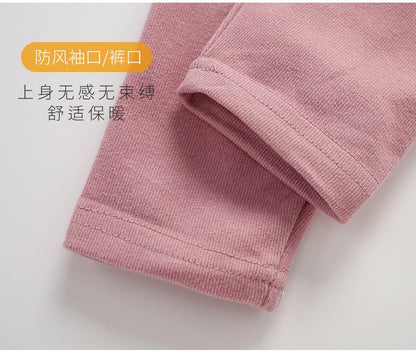 Kids Pajama Sets Autumn Winter Thermal Underwear Suit Girls Boys Cotton Outfits 3-14 Years Teens Clothes No Trace Warm Sleepwear