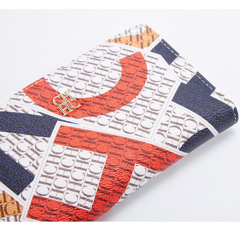 Printed Women's Long Wallet Luxury Brand Retro Classic PVC Material 2025 New Fashionable Simple Card Bag