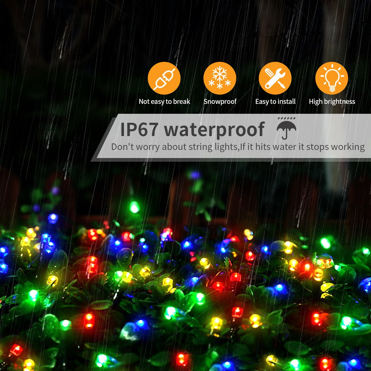 Outdoor Solar String Fairy Light 100M 1000 LED Waterproof Garland Large Solar Panel Fast Charge Lamp Christmas Garden Decor -JY