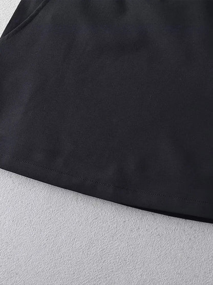 Mooyufon Women Fashion Solid Back Zipper A-Line Mini Skirt Vintage High Waist Fe