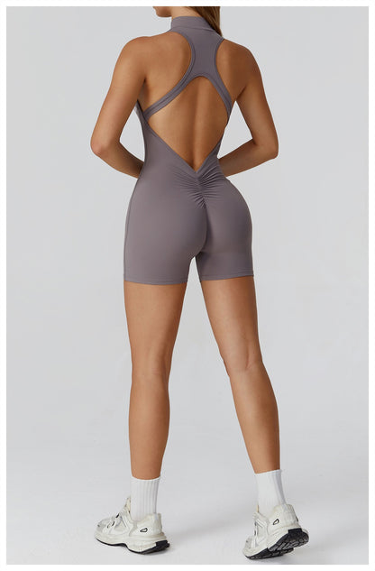 New Sexy Sports Set Women Gym Set Shorts Training Yoga Clothes Women Rompers Stretch Sports Jumpsuit Female Workout Bodysuits