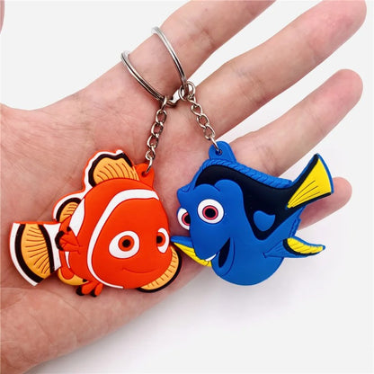 Chaveiro Desenho Animado Disney Pixar Procurando Nemo Kawaii Dory Nemo Dupla Face Chaveiro Pingente de Mochila Acessórios de Bolsa Chaveiro de Carro