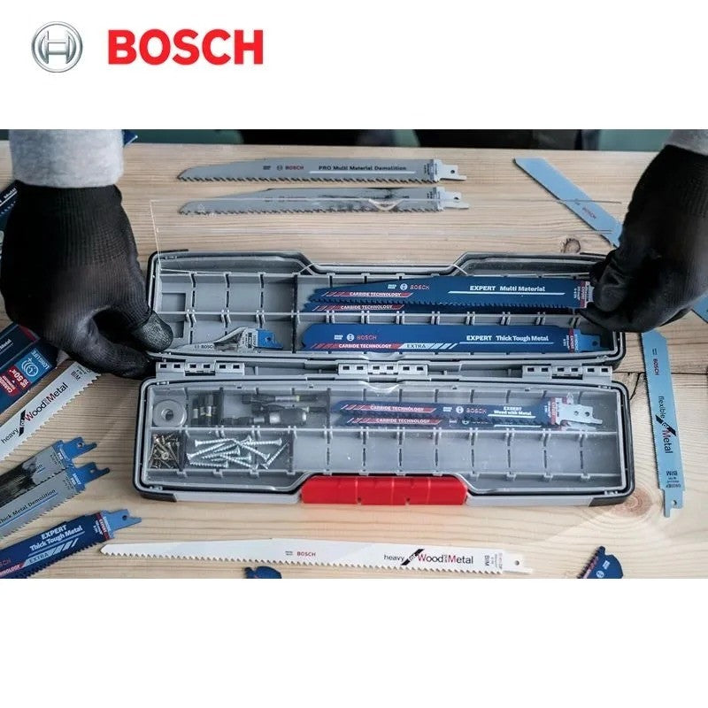 BOSCH 2608438156 Caixa Robusta PRO Grande para Acessórios Serra Sabre Caixa de Armazenamento de Lâminas Acessórios para Ferramentas Elétricas Bosch
