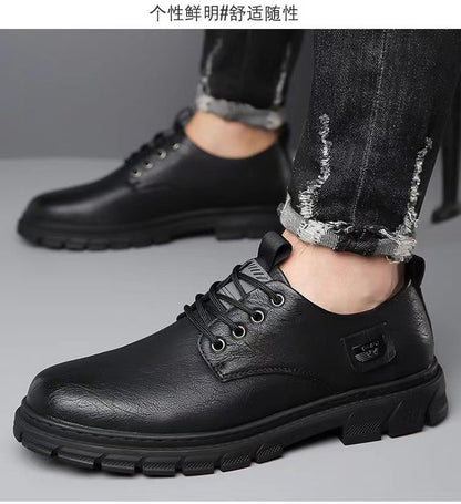 men new soft soled leather shoes Outdoor nonslip walking shoes Casual light business footwear Comfort workwear trendy male shoe