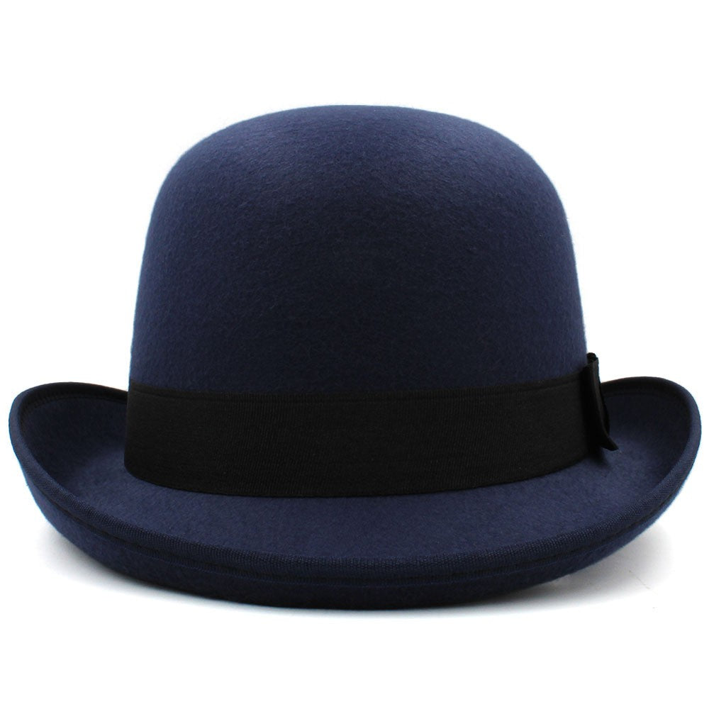 Men Women Felt Bowler Hat Classic Party Hats Lightweight Derby Fedora Hats Costume Accessories