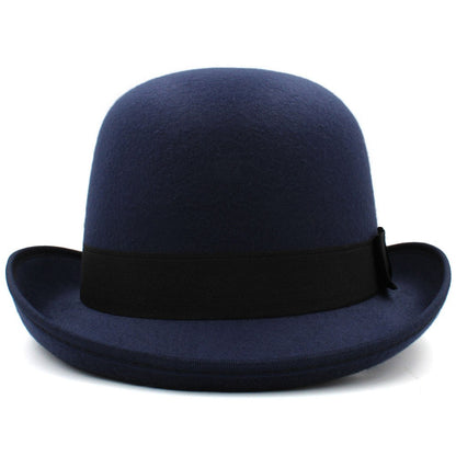 Men Women Felt Bowler Hat Classic Party Hats Lightweight Derby Fedora Hats Costume Accessories