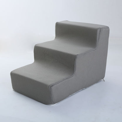 Escada para Cães 3 Degraus, Escada para Cachorro Pequeno, Gato, Filhote, Ramap para Cães, Antiderrapante, Removível
