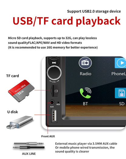 7/9/10'' 2 Din Android 13 auto Car Radio 64G Multimedia Video Universal Stereo Carplay gps For Volkswagen Nissan Hyundai Kia toy