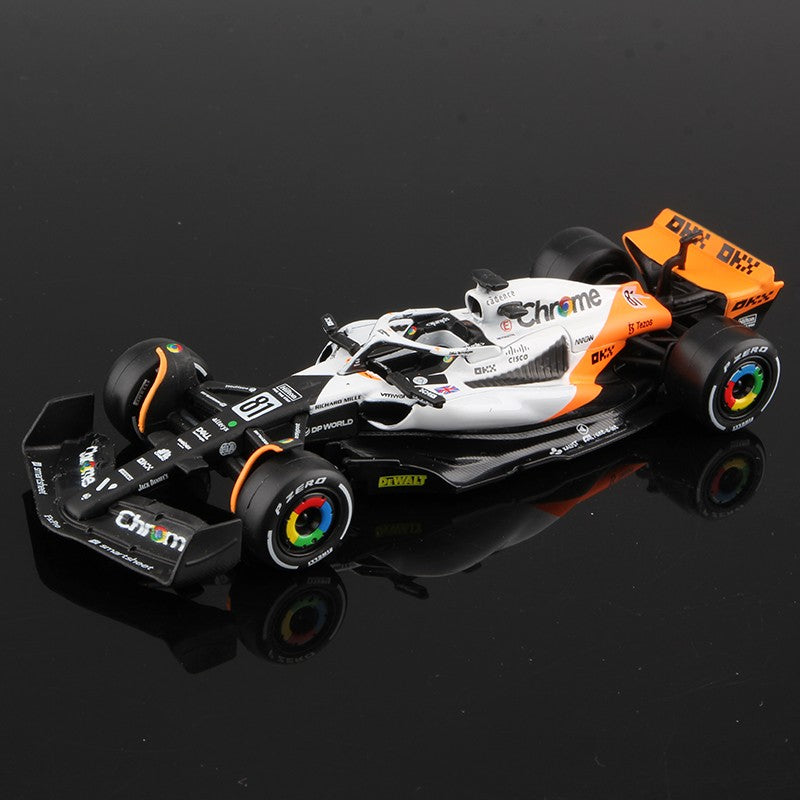 Bburago 1:43 2024 F1 Mclaren MCL38 Monaco Grand Prix Alloy Car Miniature Diecast Model #4 Lando Norris #81 Oscar Piastri Toy