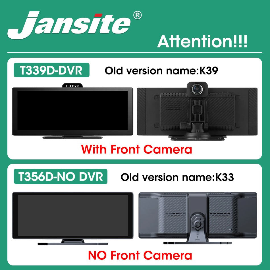 Gravador de Vídeo DVR 4K de 10/11,26 Polegadas com CarPlay e Android Auto Sem Fio, Câmera Veicular, Áudio Bluetooth, Navegação GPS e Duas Lentes para Painel