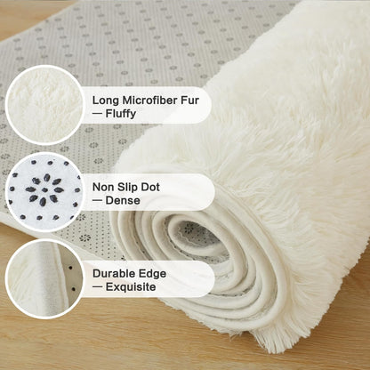 Silk Wool Carpet Living Room Plush Rug Bed Room Floor Fluffy Mats Non-slip Home Decor Soft Velvet Carpet Kids Room Blankets