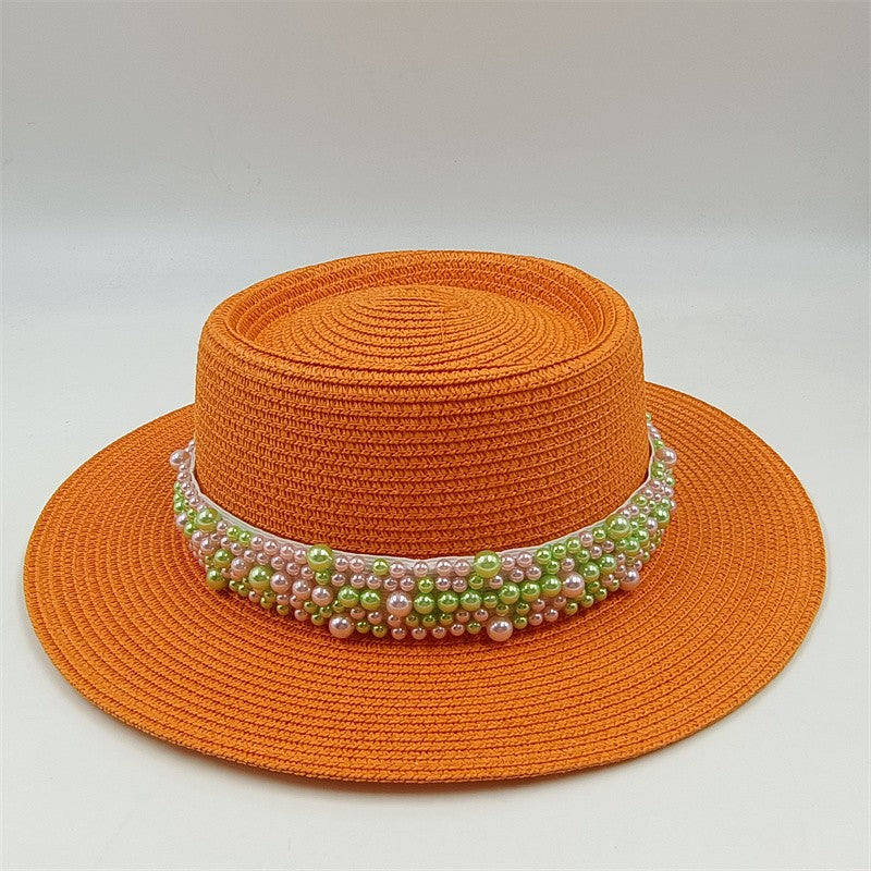 Bucket hat letters summer ladies bucket hat sun hat ladies straw hat fedora hat European men and women hat letters