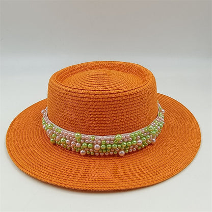 Bucket hat letters summer ladies bucket hat sun hat ladies straw hat fedora hat European men and women hat letters