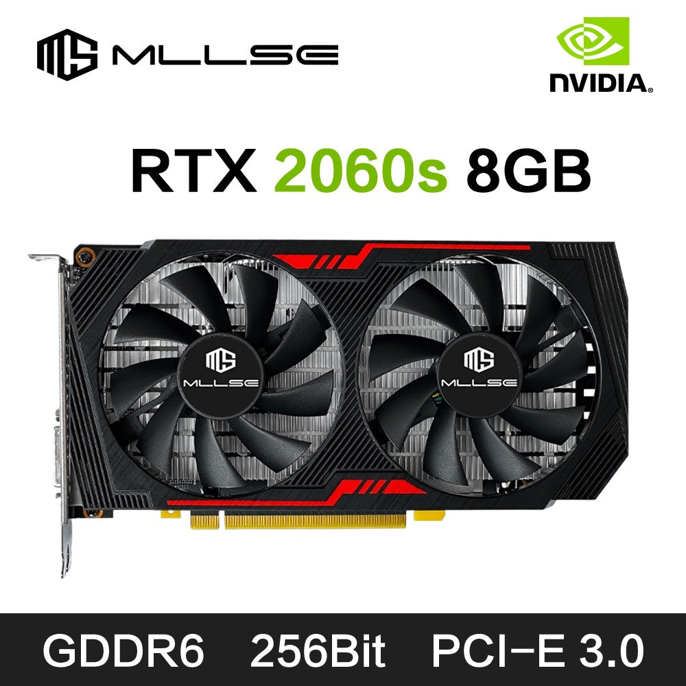 MLLSE RTX 2060 Super 8GB Placa De Vídeo Gaming Graphics Card GDDR6 256Bit 8Pin PCI Express 3.0x16 rtx 2060 super 8gb PC gamer