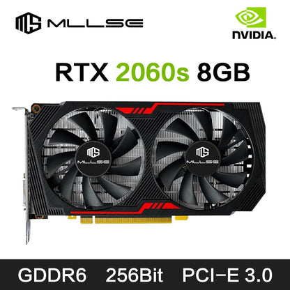 MLLSE RTX 2060 Super 8GB Placa De Vídeo Gaming Graphics Card GDDR6 256Bit 8Pin PCI Express 3.0x16 rtx 2060 super 8gb PC gamer
