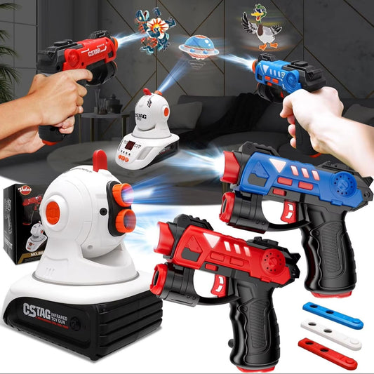 VATOS Projetor de Caça a Patos de Laser Infravermelho Jogo de Tiro 2 Jogadores Armas de Brinquedo Pistola Cstag Jogo Interno Para Crianças Meninos Meninas Presente
