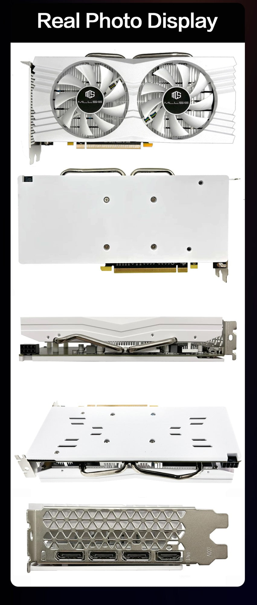 Placa de Vídeo MLLSE AMD Radeon RX 580 8GB 2048SP Gaming GDDR5 256Bit PCI-E 3.0 ×16 8Pin Radeon GPU Rx 580 8g para Jogos