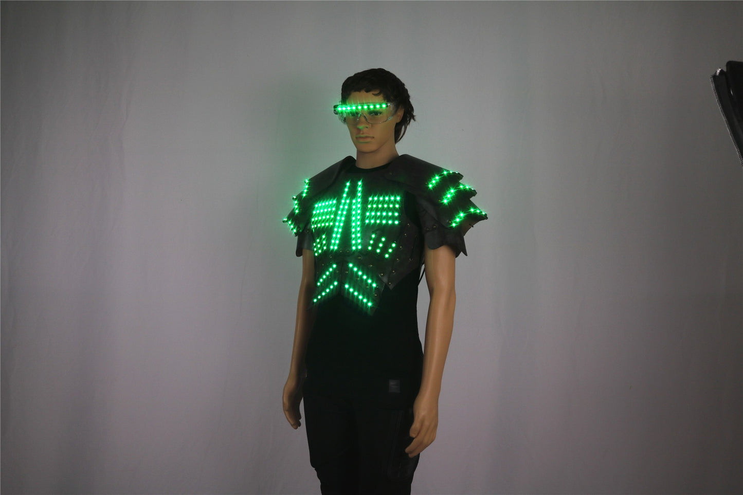COSPLAY-Luminous LED Clothing, Fluorescent Glasses, Stage Show Armor, Night Show, Party Atmosphere Props