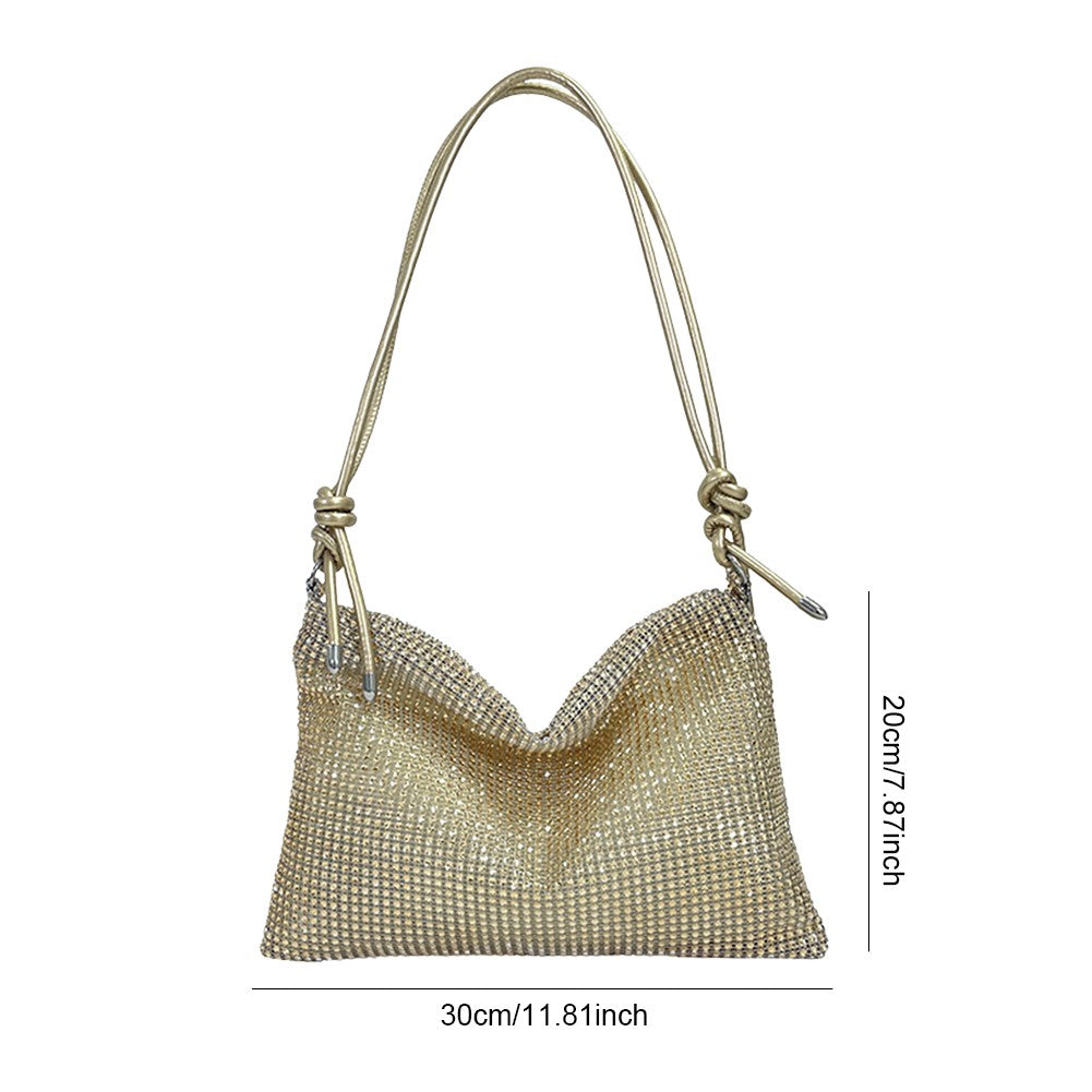 Women Shiny Rhinestone Dinner Bag New Party Wedding Purses 2023 Luxury Full-Diamond Ladies Handbag Designer Sparkly Evening Bags