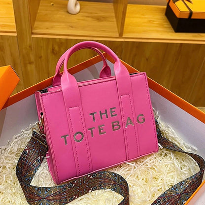 New printed letter tote bag, niche design handbag, European and American fashion crossbody bag, retro shoulder bag