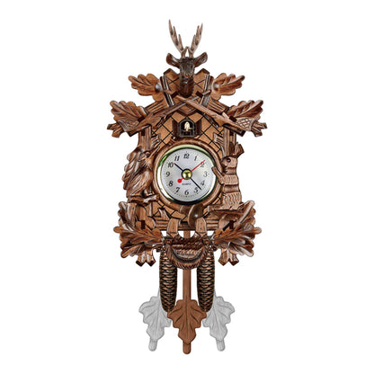 Bird Time Bell Swing Alarm Watch Imitation Wood Style With Easy-to-Read Dials Cuckoo Clock CM012