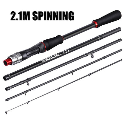 Sougayilang Lure Fishing Rod 1.8m 2.1m Carbon Fiber Spinning Casting Fishing Rod Bait Weight 10-30g for Carp Pike Bass Fishing