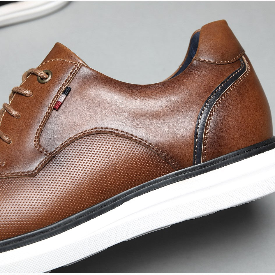 2025 Spring/Summer New Men Shoes Comfy Luxury Brand Men Casual Shoes Lace Up Business Style Dress Shoes BHKH Men Shoes