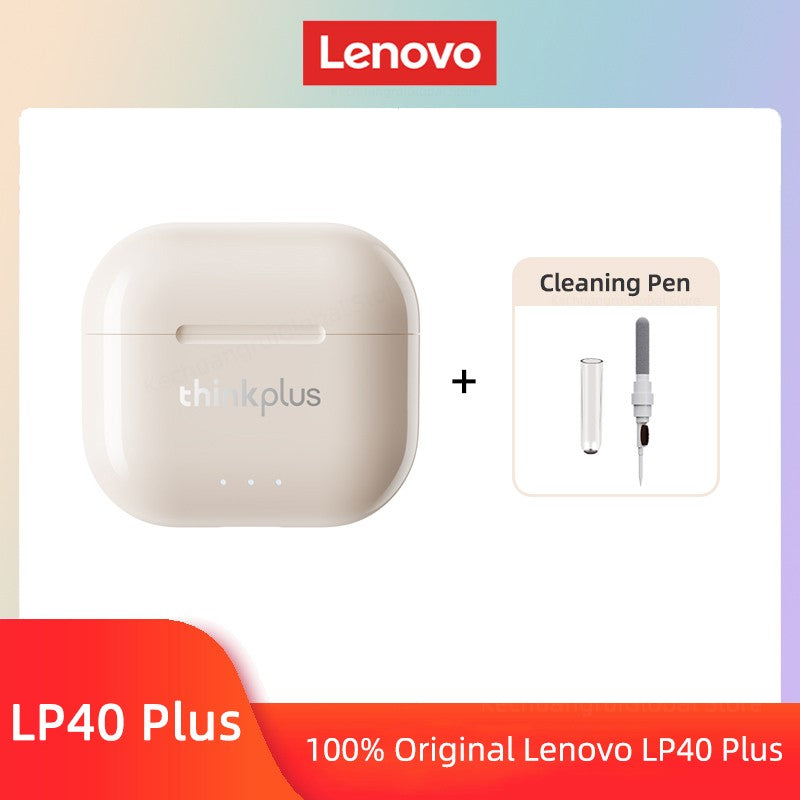 Original Lenovo LP40 Plus Earphones TWS LP40 II Wireless Bluetooth 5.3 Headphones Sport Noise Reduction Touch Control Earbus New