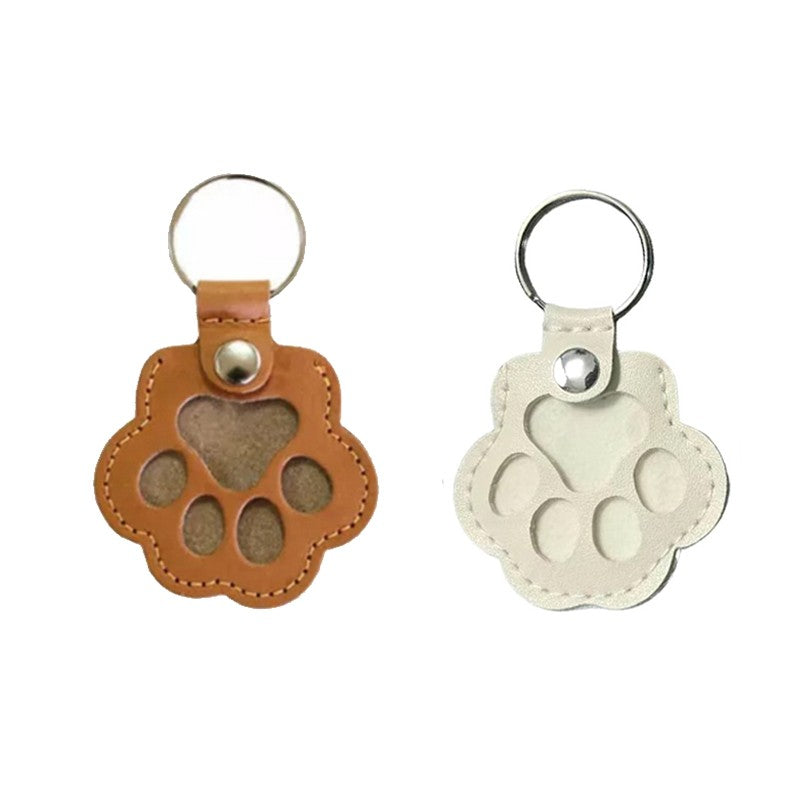 Chaveiro Memorial de Pelo de Animais de Estimação de Couro PU, Relicário de Lembrança para Pelo de Gato e Cachorro, Pingente para Guardar Pelo de Animais de Estimação, Acessórios para Pendurar em Bolsas